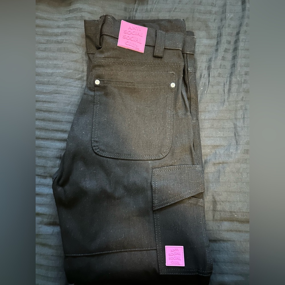Anti Social Social Club Black cargo jeans